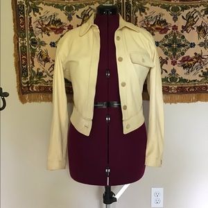Vintage Yellow Leather Jacket